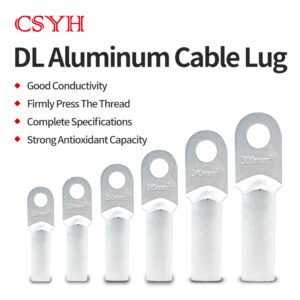 DL Aluminum Cable Lug Oil Plugged Cold Pressed Wire Splice Clip Tinned Copper Lug Wire End Aluminum Terminal Cable Lug