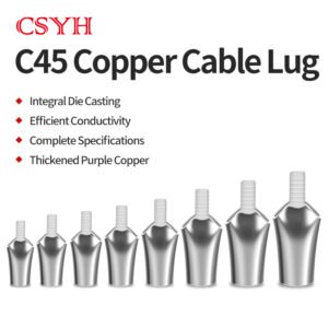 C45 Copper Cable Lug High Quality Duckbill Pin DZ47 Plug Air Open Cold Pressed Terminal Block Soldering Copper Wire Lug C45-6/10