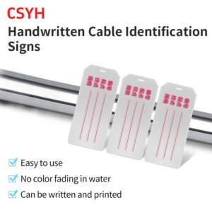 PVC Wire Cable Signage Printed Word Ties Hang Tag Marking Nameplate Blank Plastic Card Labels Hanging Tags