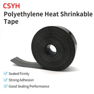 100mm wide/25m long/1.4mm thick Heat Shrinkable Tape PE Anticorrosion Heat Shrinkable Tape Natural Gas Pipeline Abrasion-Resistant Heat Fusion Tape Wrap