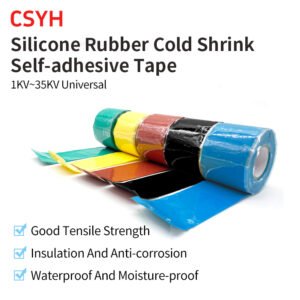 1-35kv Silicone Rubber Cold Shrink Self-Adhesive Tape Insulation Flame Retardant Self-Fusing Cold Shrink Tape Winding Tape