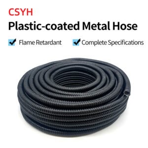 Plastic-coated Metal Hose Stainless Steel Galvanized Threading Pipe 20/25/38mm Cable Protection Sleeve Plastic-coated Metal Hose