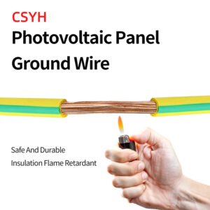 Yellow-Green Photovoltaic Panel Grounding Wire BVR2.5/4/6/10/16 Cable Connection O-Type Ring Terminal Wire