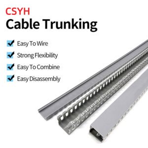 PVC Trunking Wiring Trough Open Plastic Flame Retardant Trunking Electrical Box Wiring Industrial Trunking