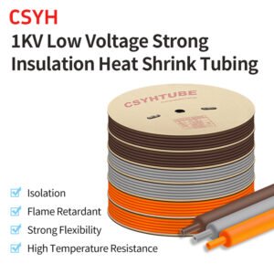 CSYH 22mm 2:1 Orange Gray Brown Heat Shrinkable Tube Insulation Sleeve Heat Shrinkable Tube Electrical Wire Protection Tube
