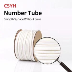Manufacturer Wholesale Wire Marking Sleeve PVC Tube Blank Wire Numbering Tube Soft White Cable Marker Print Marking Tube