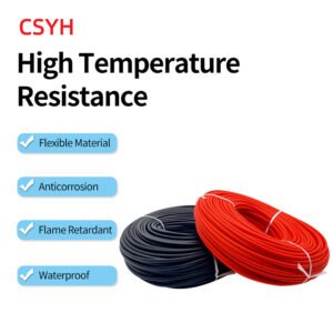 Fiberglass Self-extinguishing Tube Silicone Insulated Electrical Wire Cable Connection Protection High Temperature Resistant