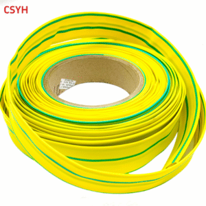 Heat Shrinkable Tubing Insulation Yellow Green Dual Color Heat Shrink Tubing Protective Sleeve Grounding Wire Marking Waterproof